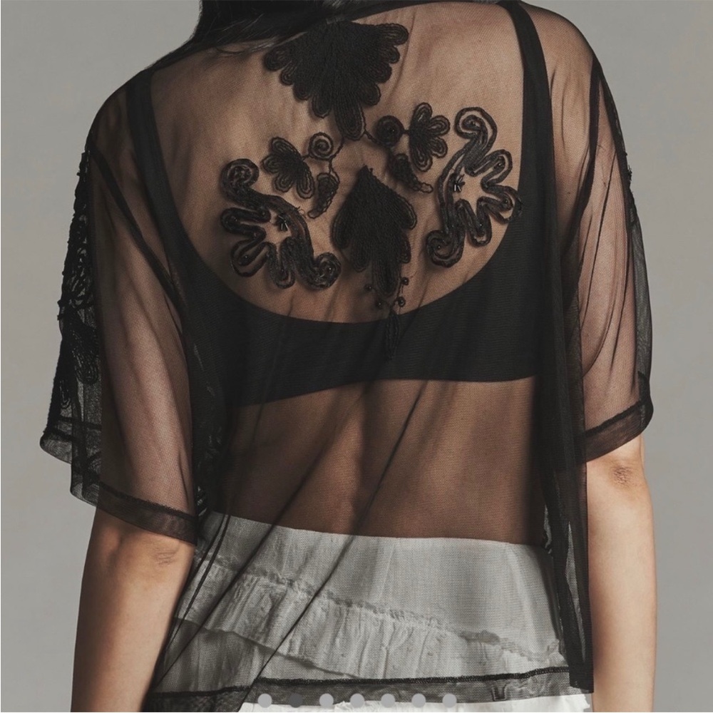 Anthropologie Sheer Mesh Top - Picture 3 of 4